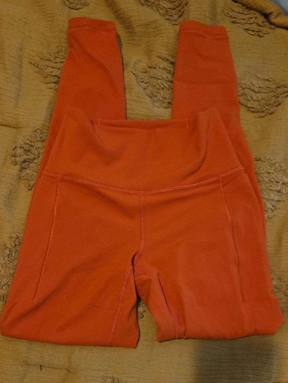Athleta Bright Orange High-Waist Leggings